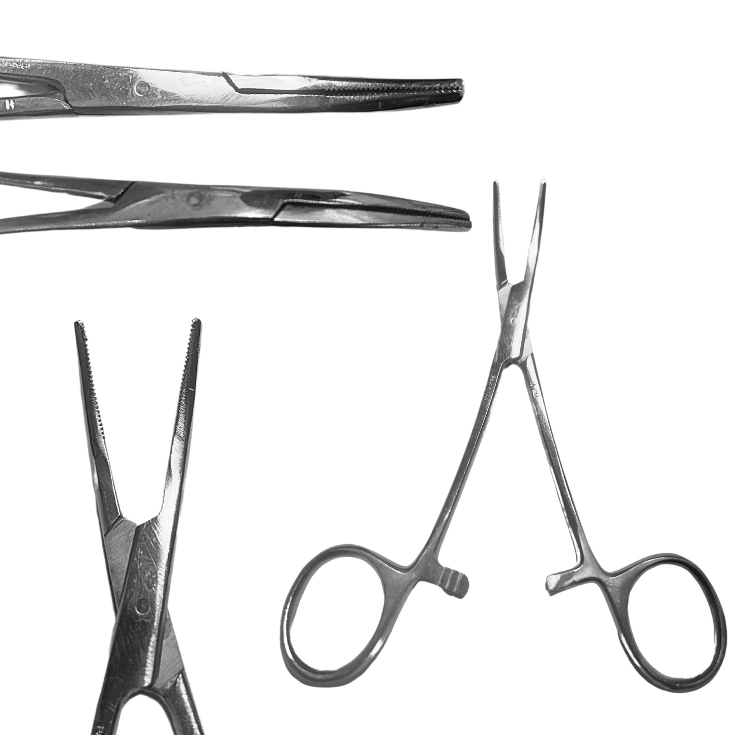 Curved Serrated Jaws Hemostat Clamp