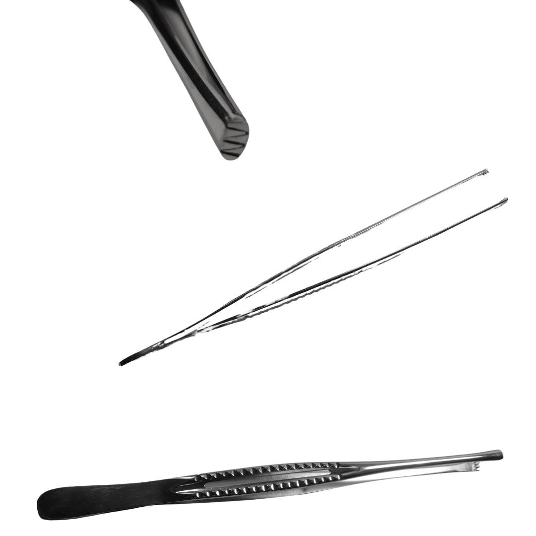 Russian Tissue Surgical Forceps Multi Teeth 6 inches